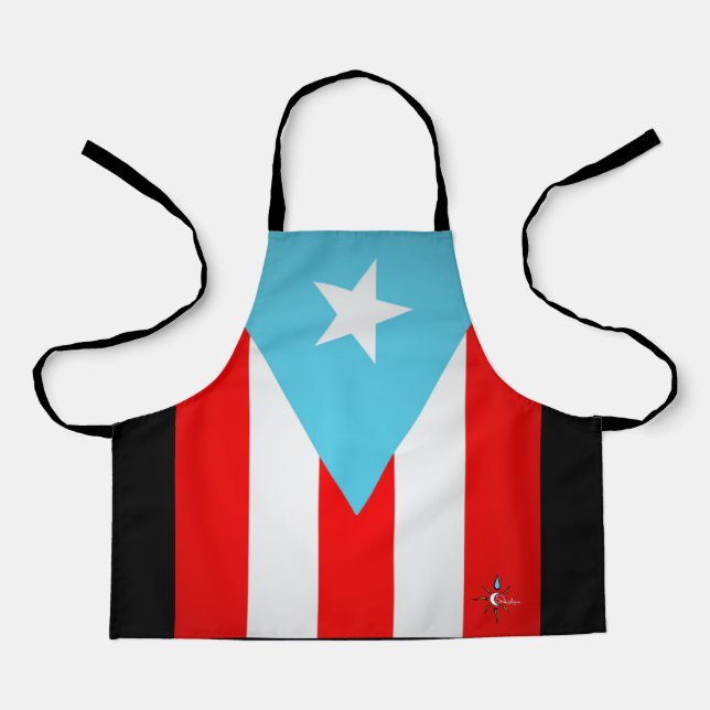 Puerto Rico Flag über Printmedien Kleine Schürze (Vorderseite)