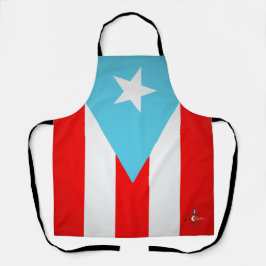 Puerto Rico Flag über Printmedien Schürze