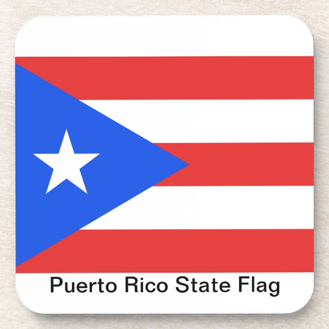 Puerto Rico Flag Untersetzer (Vorderseite)