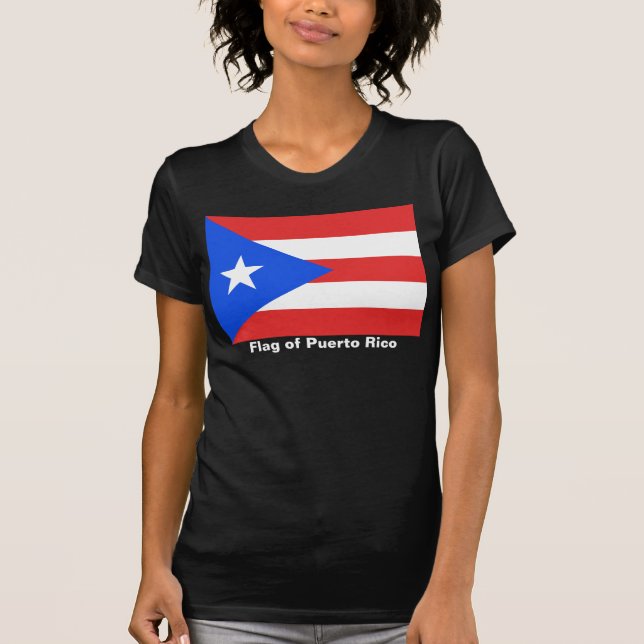 Puerto Rico Flag Womens T-Shirt (Vorderseite)
