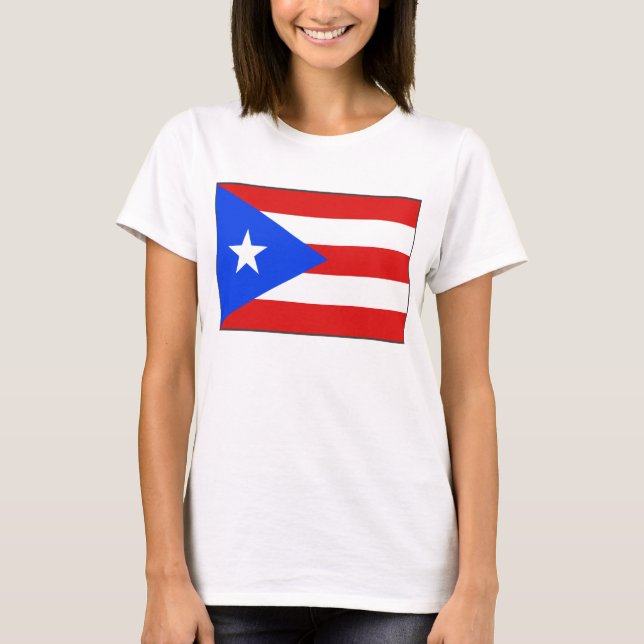 Puerto Rico Flag x Karte T - Shirt (Vorderseite)