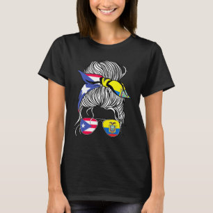 Puerto Rico-Flagge Ecuador Aufgewachsene Frauen Mä T-Shirt
