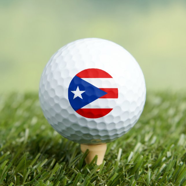 Puerto Rico-Flagge Golfball (Insitu T-Shirt)