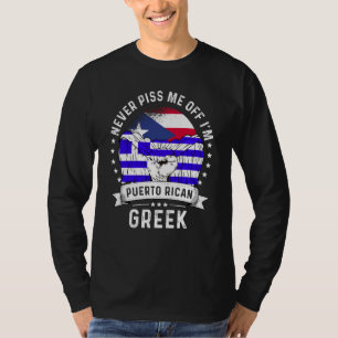 Puerto Rico Flagge Griechenland Gewachsen Humor St T-Shirt