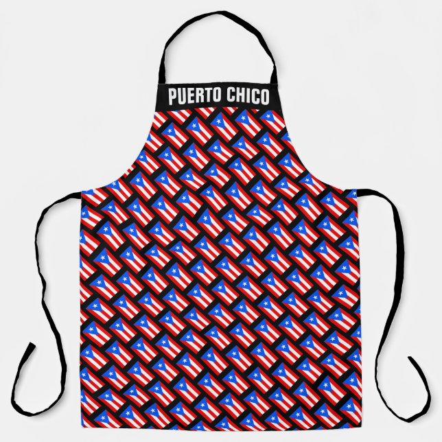 Puerto Rico Flagge große GRILLEN Küche Schürze (Vorderseite)