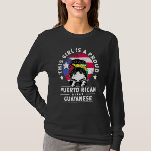 Puerto Rico-Flagge Guyana Erwachsene Frauen Mädche T-Shirt