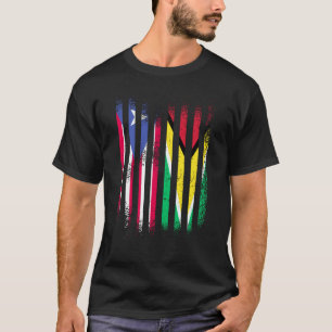 Puerto Rico-Flagge Guyana hergestellte Landesflagg T-Shirt