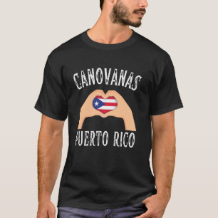 Puerto Rico-Flagge Herz Canovanas Stadt T-Shirt
