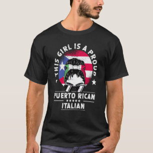 Puerto Rico-Flagge Italien Erwachsene Frauen Mädch T-Shirt