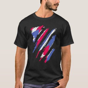 Puerto Rico-Flagge Kuba Patriotisches Land Streife T-Shirt