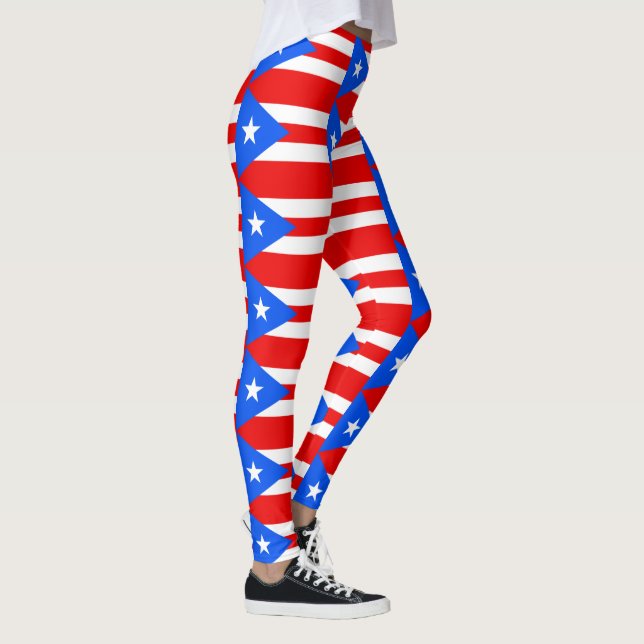 Puerto-Rico-Flagge Leggings (Rechts)