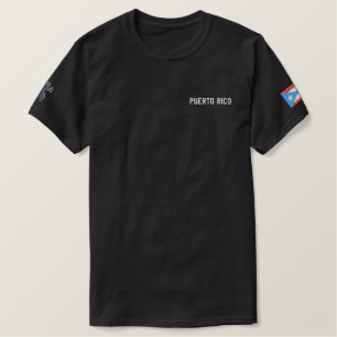 Puerto Rico-Flagge Patriotisch Besticktes T-Shirt