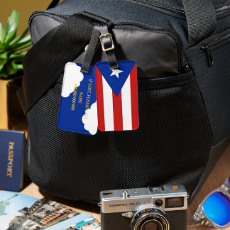 Puerto Rico Flagge Patriotischer Urlaub Gepäckanhänger