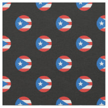 Puerto-Rico-Flagge Polka Dos Schwarz