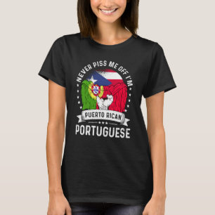Puerto Rico-Flagge Portugal Gewachsen Humor Stolz T-Shirt