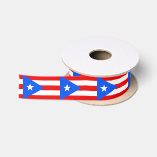 Puerto-Rico-Flagge (Puerto Rico) Satinband