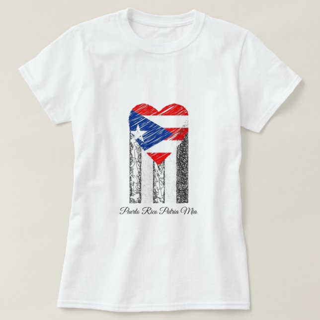 Puerto-Rico-Flagge T-Shirt (Design vorne)