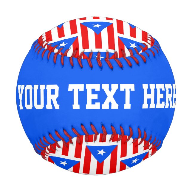 Puerto Rico Flaggen benutzerdefinierte Baseball-Sp Baseball (Rückseite)