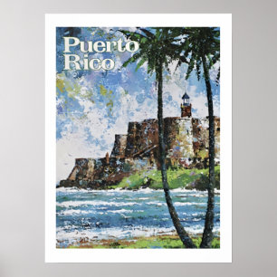 Puerto Rico Fort Reiseplakat Druck Poster