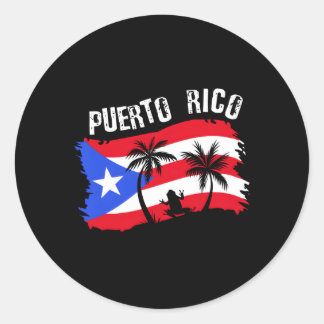 Puerto Rico Frog Puerto Rico Runder Aufkleber