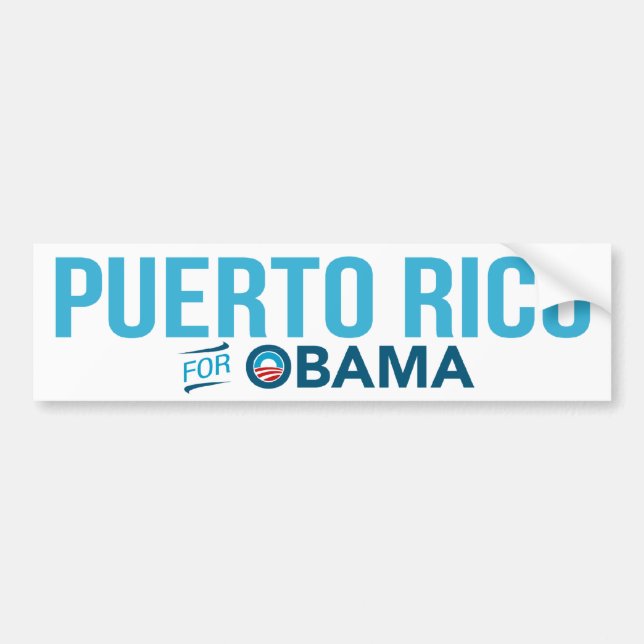 Puerto Rico für Barack Obama Biden Autoaufkleber (Vorne)