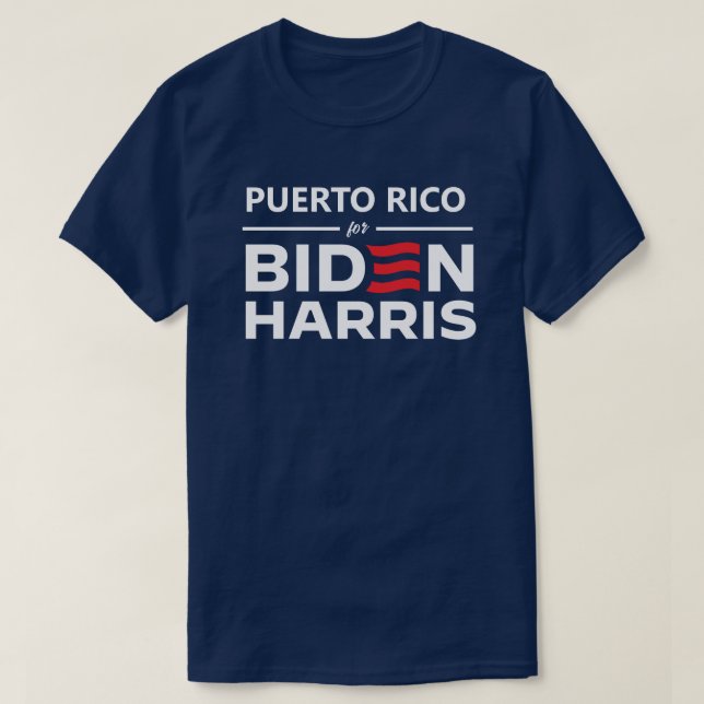 Puerto Rico für Biden Harris T-Shirt (Design vorne)