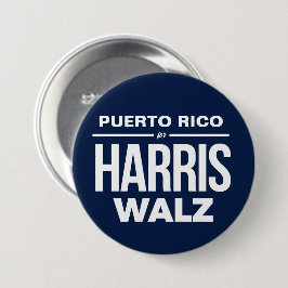Puerto Rico für Harris Walz Button