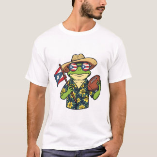 Puerto Rico Fußball Coquí Frosch Boricua Stolz T-Shirt