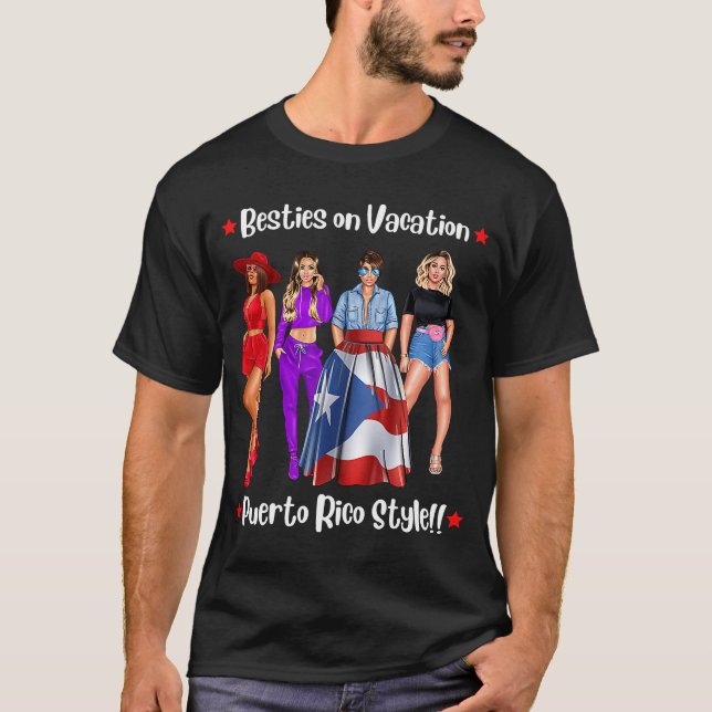 Puerto Rico Girls Trip Besties On Vacation Weekend T-Shirt (Vorderseite)