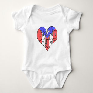 Puerto Rico Graffiti Herz Baby Strampler