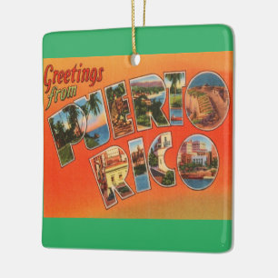 Puerto Rico Greeting Keramikornament