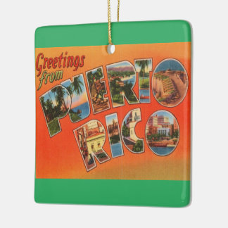 Puerto Rico Greeting Keramikornament