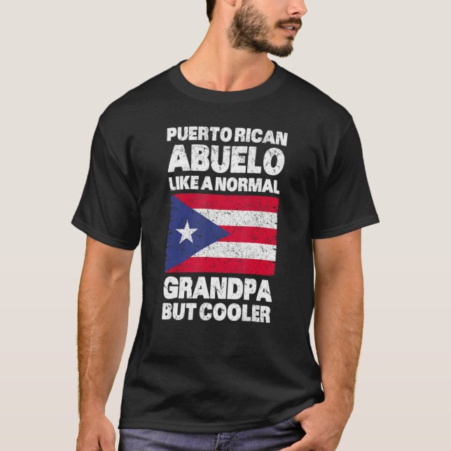 Puerto Rico Großvater Abuelo Puerto Rico Flag Puer T-Shirt (Vorderseite)