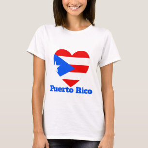Puerto Rico Herart Flag T-Shirt