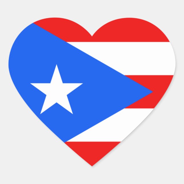 Puerto Rico Herz-Aufkleber (Vorderseite)