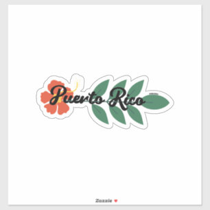 Puerto Rico - Hibisco Aufkleber