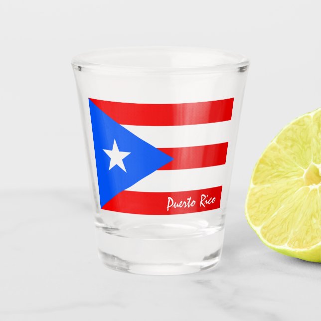Puerto Rico Hochzeit / Party Schnapsglas (Vorderseite)