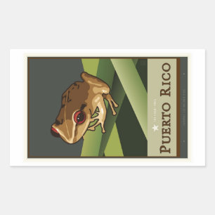 Puerto Rico II Rechteckiger Aufkleber