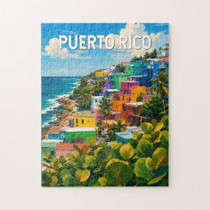 Puerto Rico Illustration Reise Kunst Vintage