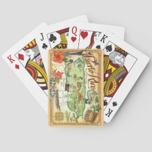 Puerto Rico Illustrierte Karte Spielkarten
