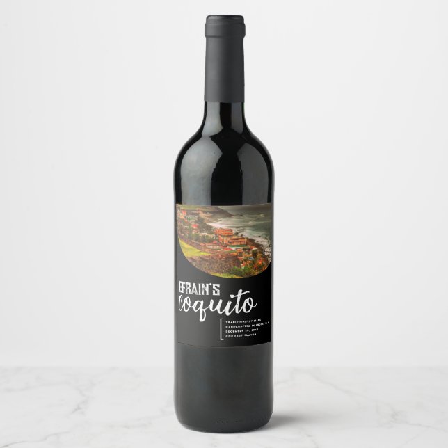 Puerto Rico Insel Coquito Flasche Weinetikett (Vorderseite)