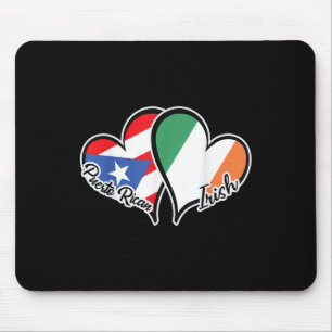 Puerto Rico Irland Flagge Halb Puerto Rico Halb Ir Mousepad
