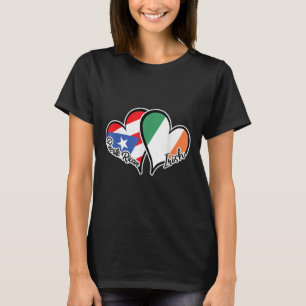 Puerto Rico Irland Flagge Halb Puerto Rico Halb Ir T-Shirt