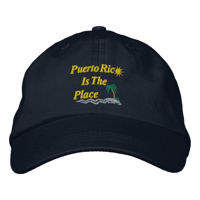 Puerto Rico ist der Ort Bestickte Baseballkappe (Vorderseite)