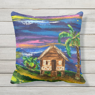 Puerto Rico Jibaro Haus Außenwerfer Kissen