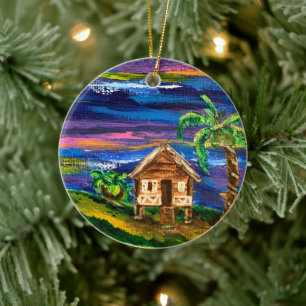 Puerto Rico Jibaro Keramik Ornament