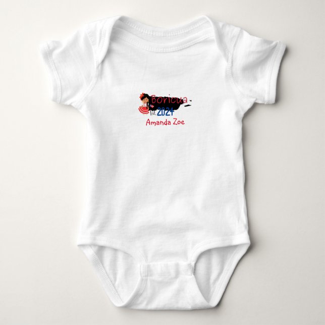 Puerto Rico Karte Baby Oneseis Baby Strampler (Vorderseite)