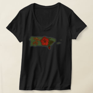 Puerto Rico Karte Boricua Coqui Taino Blume T - Sh T-Shirt