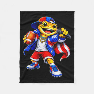 Puerto Rico Kinder Mädchen Flagge Musik Coqui Fros Fleecedecke