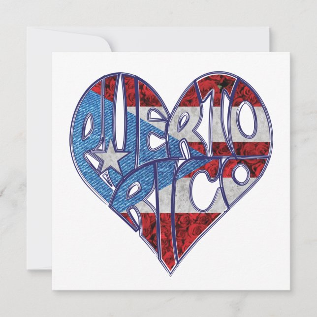 Puerto Rico Liebe Grußkarte Karte (Vorderseite)